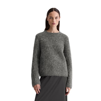 Pull en tricot regular en mélange de laine d'alpaga douillette MARC O'POLO