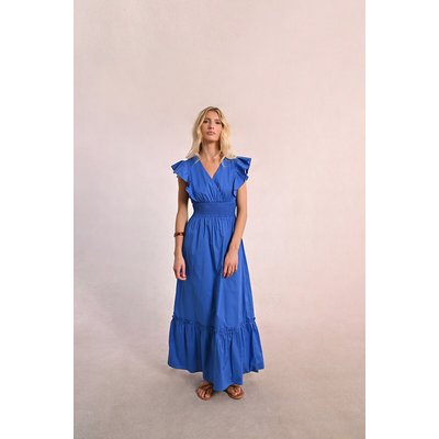 Robe longue manches courtes à volants MOLLY BRACKEN