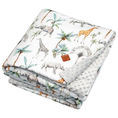 Grand plaid réversible en minky SAFARI SEVIRA KIDS