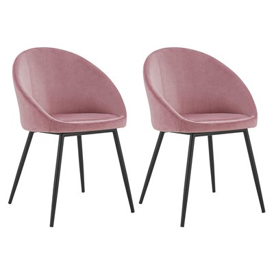 Lot de 2 chaises en velours, DIANE HAPPY GARDEN