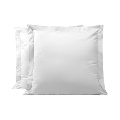 Lot de 2 taies d'oreillers coton percale 200 fils DESIREE LINANDELLE