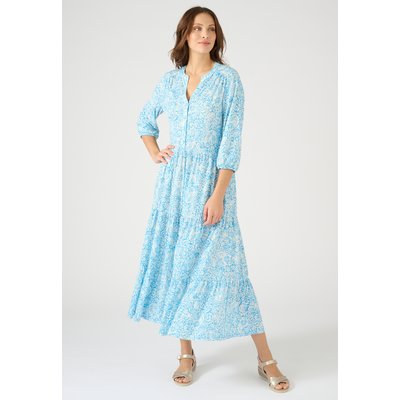 Robe longue maille crêpe à volants DAMART