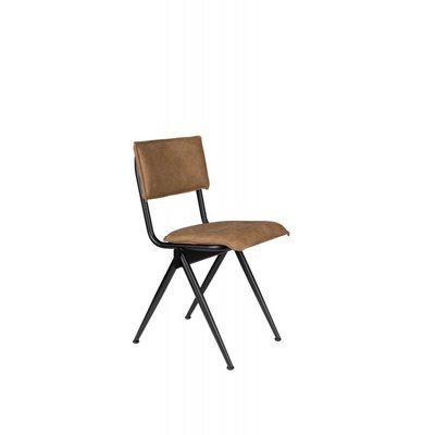 2 chaises Willow en métal et simili cuir - DUTCHBONE
