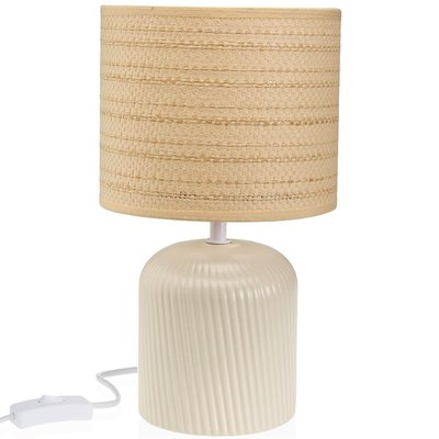Lampe à poser céramique blanche 18x18x31.5cm VERSA