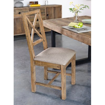 Chaise tapissier en bois recyclé BRISBANE (lot de 2) PIER IMPORT