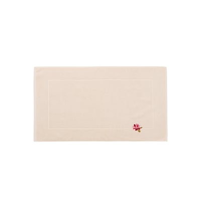 Tapis de bain coton et viscose de bambou SOLARA CARRE BLANC