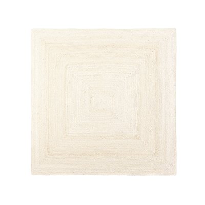 Vierkant vloerkleed in bleached jute, Aftas LA REDOUTE INTERIEURS