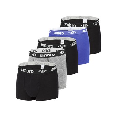 Lot de 5 Boxers coton Uni UMBRO