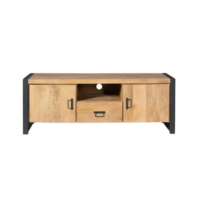 Meuble TV industriel 2 portes 1 tiroir 1 niche MILORA PIER IMPORT