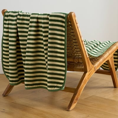 Plaid doudou, 130x170cm, 100% polyester recyclé MONOPRIX
