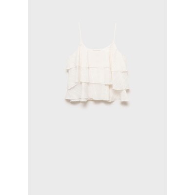 Top volants Fil textile MANGO TEEN
