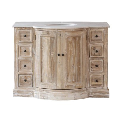 Meuble sous vasque en bois recyclé OCTAVIE MADE IN MEUBLES 