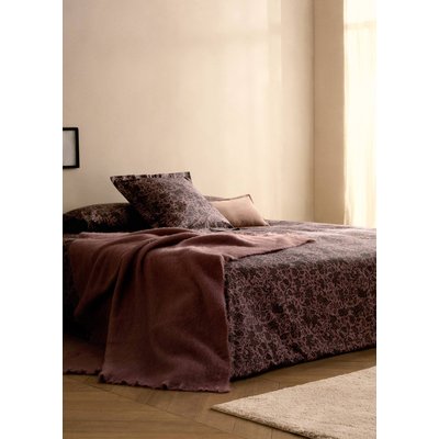 Housse de couette percale de coton imprimé fleuri bicolore lit 90 cm MANGO HOME