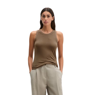 Débardeur côtelé slim en jersey stretch de coton bio Lyocell MARC O'POLO