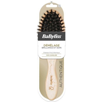 Pneumatic woodbrush with 100% boar bristles BABYLISS