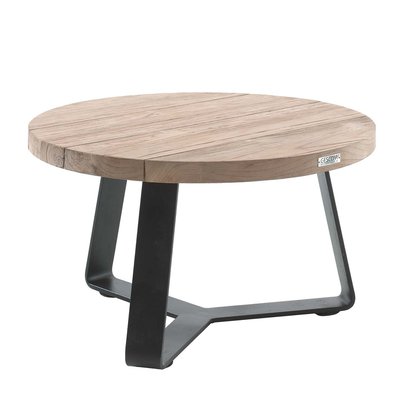 Table basse ronde en teck recyclé, MARGARITE GESCOVA