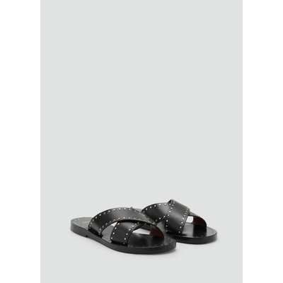 Sandales cuir cloutées MANGO
