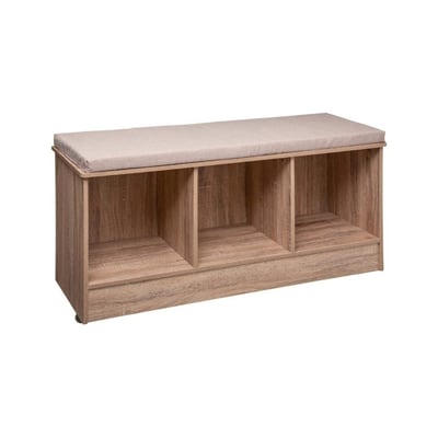 Banc bois 3 cases mix naturel ATMOSPHERA