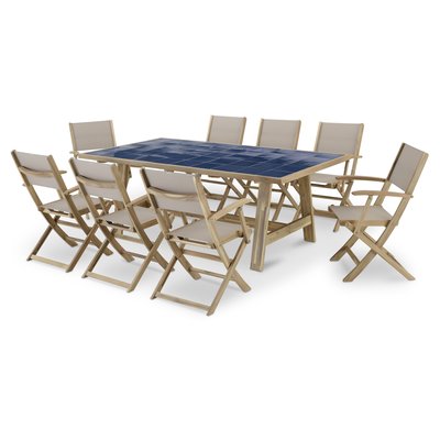 Salon de jardin, 8 chaises, BISBAL&JAVA LIGHT DEFORA HOME
