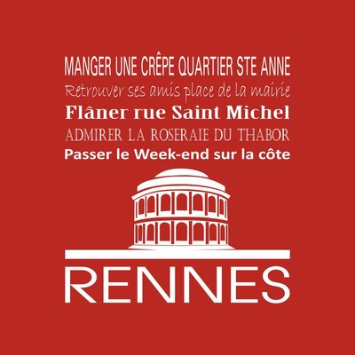 Tableau Sur Toile Rennes ILLUSTRATION CEANOTHE
