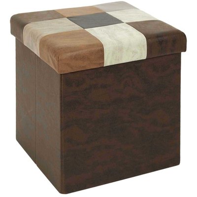 Coffre pouf pliable en polyuréthane patchwork Helsinki CMP