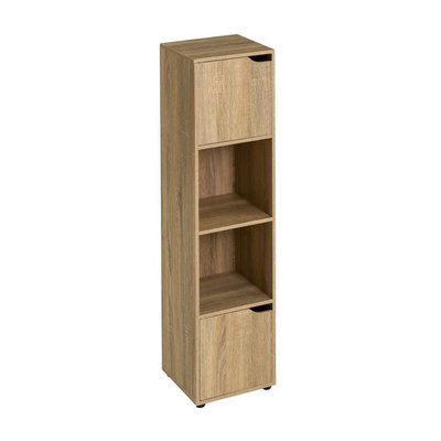Étagère colonne 2 casiers + 2 placards - 30x29x119cm WADIGA