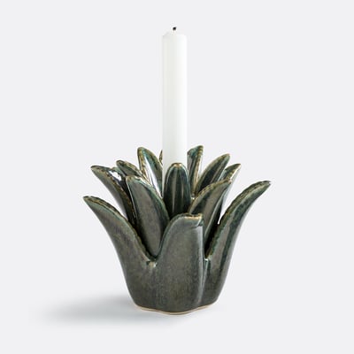 Bougeoir palmier en céramique, hauteur 14,3 cm, TROPIA LA REDOUTE INTERIEURS