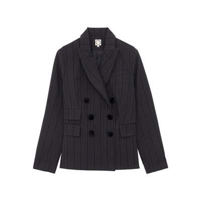 Veste Maurice noire à rayures INES DE LA FRESSANGE PARIS