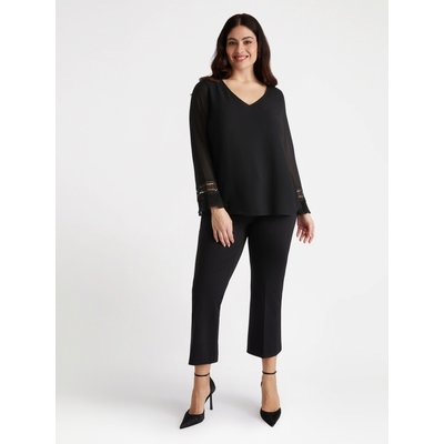 Blusa con viscosa LENZING™ ECOVERO™ e jersey da fibre riciclate FIORELLA RUBINO