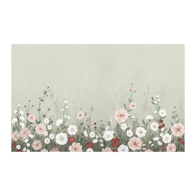 Papier peint décor panoramique fleurs EDEN LILIPINSO