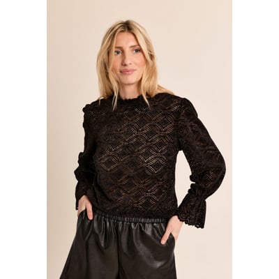 Blouse droite en semi-transparence MOLLY BRACKEN