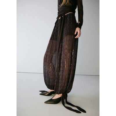 Pantalon bouffant à paillettes MANGO