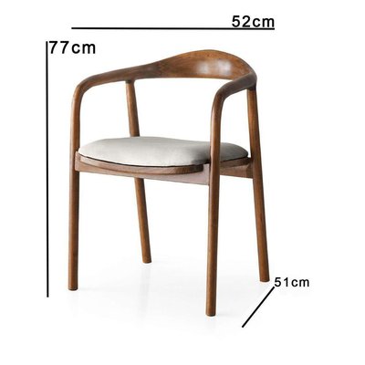 Fauteuil en bois et velours Pia HANAH HOME
