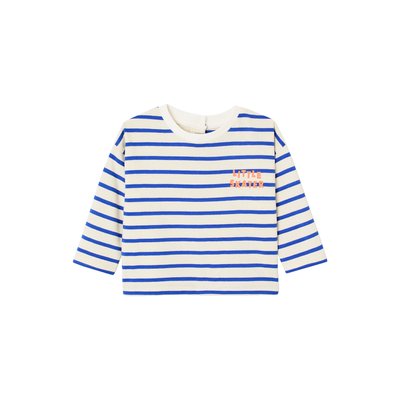 T-shirt rayé pressionné dos en coton bio VERTBAUDET