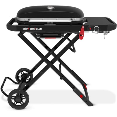 Barbecue gaz Gaz Traveler, sur chariot, 1 brûleur, surface de cuisson 63.5 x 34.3 cm WEBER