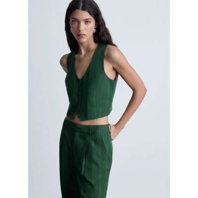 Gilet de costume à fines rayures MANGO