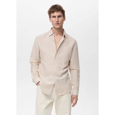 Chemise lin rayures tennis MANGO MAN