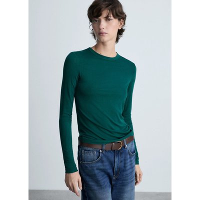 T-shirt manches longues col rond MANGO
