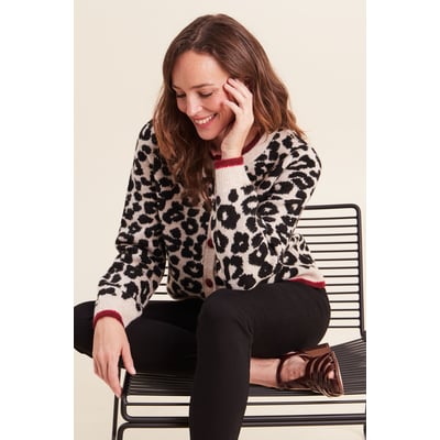 Gilet jacquard col rond manches longues BREAL