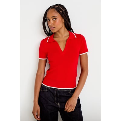 Pull manches courtes col polo CACHE CACHE