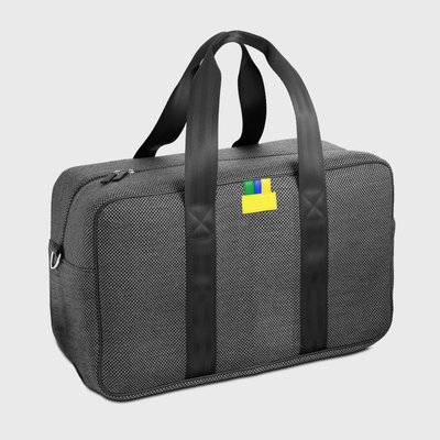 E2R Sac week-end homme gris en tissu et cuir upcyclés Tonio OH MY BAG