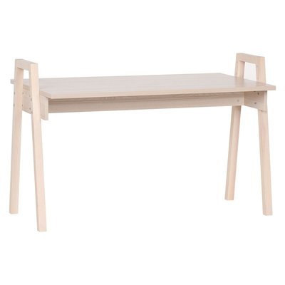 Bureau décor bois et pieds en chêne massif L128 cm - SPOT CALICOSY