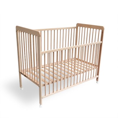 Babybed with sliding door - 100% natural - 60*120 cm EUROPE & NATURE 