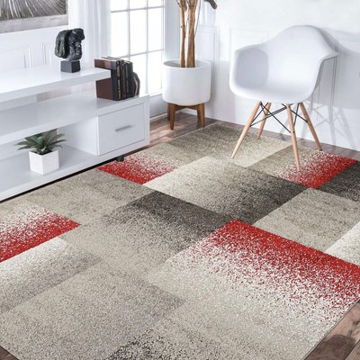 Tapis salon et chambre tissé motif géométrique DERBY A UN AMOUR DE TAPIS