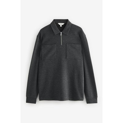 Polo à manches longues avec poche et zip 3/4 NEXT