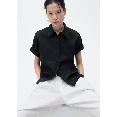 Chemise lin manches courtes MANGO