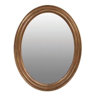 Miroir ovale doré - BASIQUE INTERIOR'S
