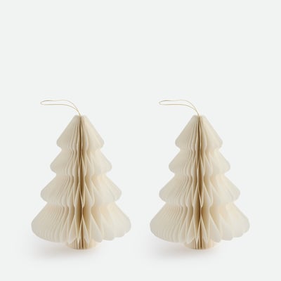 Lot de 2 sapins pliables, hauteur 20 cm, CASPAR LA REDOUTE INTERIEURS