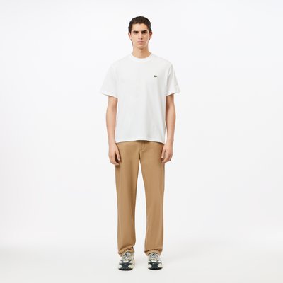 Pantalon chino straight fit twill de coton LACOSTE