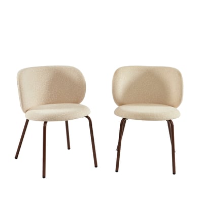 Chaise en tissu et acier (lot de 2)  SERENA SORELH